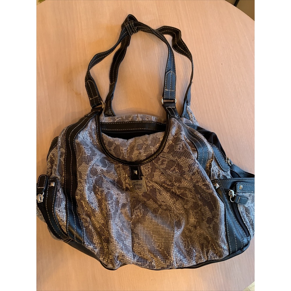 Genna De Rossi Purse Shoulder Bag Medium Gray / Black